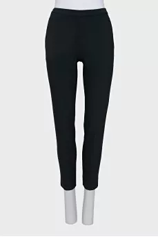 Green tapered trousers