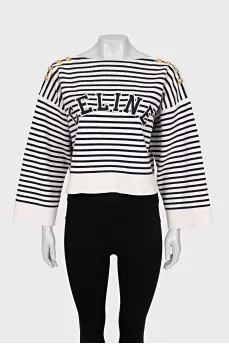 Oversized striped jumper
