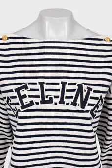 Oversized striped jumper