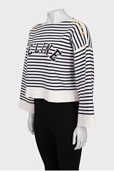Oversized striped jumper