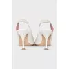 Patent leather sandals in white