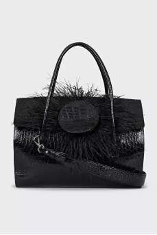 Black bag with removable decor