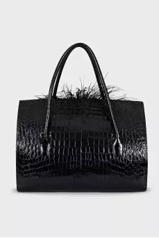 Black bag with removable decor