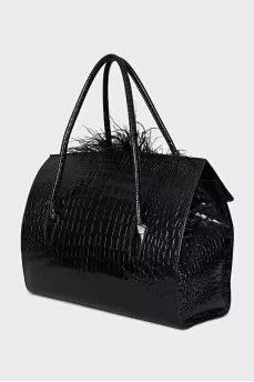 Black bag with removable decor