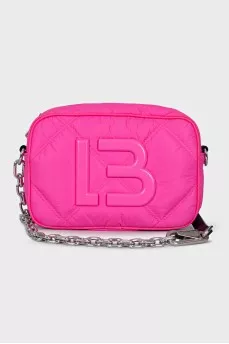 Quilted pink fabric bag