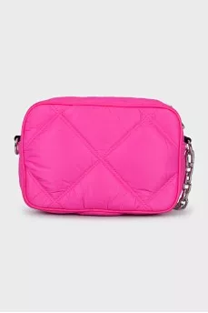 Quilted pink fabric bag