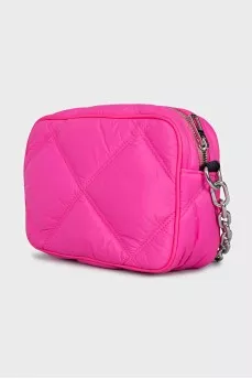 Quilted pink fabric bag