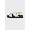 White Fussbett Sandals