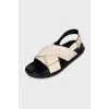White Fussbett Sandals