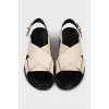 White Fussbett Sandals