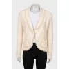 Cardigan with a relief pattern