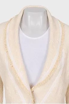 Cardigan with a relief pattern