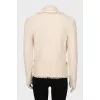 Cardigan with a relief pattern