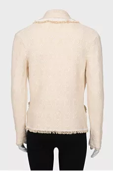 Cardigan with a relief pattern