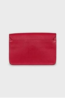 Red leather crossbody bag