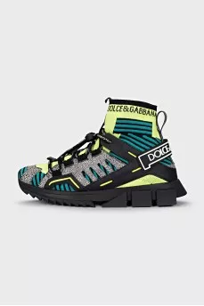 Multicolored sneakers with small print