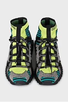 Multicolored sneakers with small print