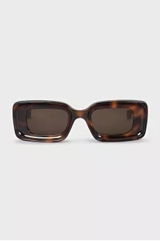 Rectangular sunglasses with logo on the temple