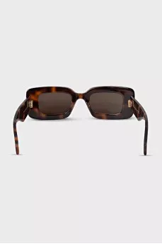 Rectangular sunglasses with logo on the temple