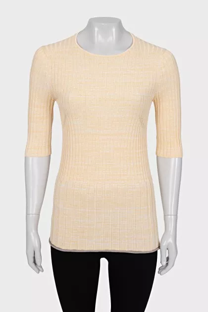Ribbed long sleeve 3/4 sleeve