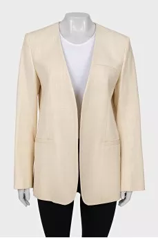 White jacket without fastening