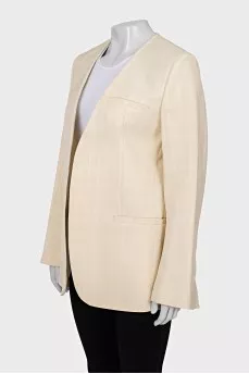White jacket without fastening