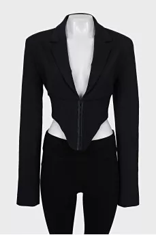 Jacket with ties on the back