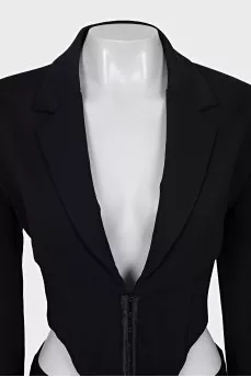 Jacket with ties on the back