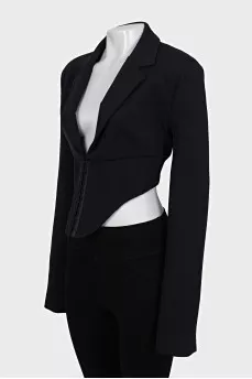 Jacket with ties on the back