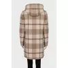 Checkered coat with patch pockets