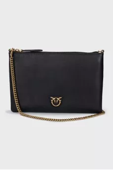 Leather clutch on chain