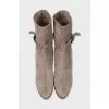 Suede ankle boots with strap