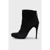 Black suede ankle boots