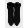 Black suede ankle boots