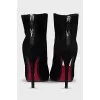 Black suede ankle boots