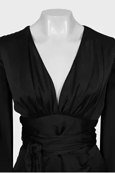 V-neck zip dress