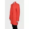Wool and cashmere coat with button