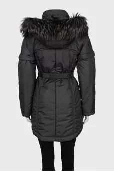 Down jacket with detachable sleeves