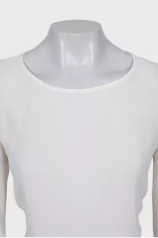Blouse with tie cuffs