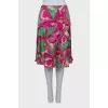 Silk skirt in a bright print