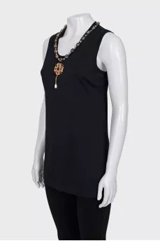 T-shirt with gold decor
