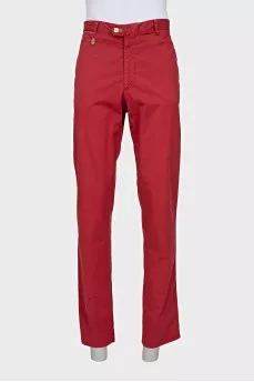 Men's red trousers