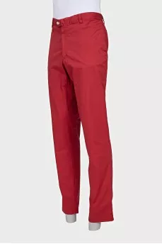 Men's red trousers