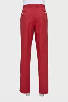 Men's red trousers