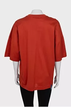 Oversized printed t-shirt with tag