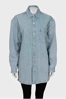 Loose denim jacket with buttons