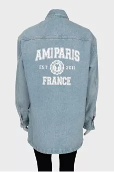 Loose denim jacket with buttons