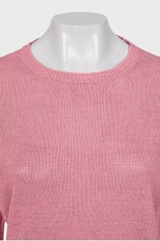 Thin jumper with a round neck