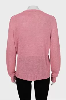 Thin jumper with a round neck