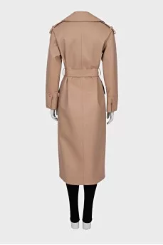 Beige raincoat with buttons